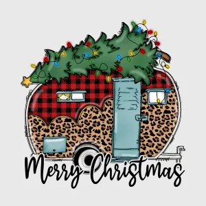Plaid Merry Christmas Truck Transfer