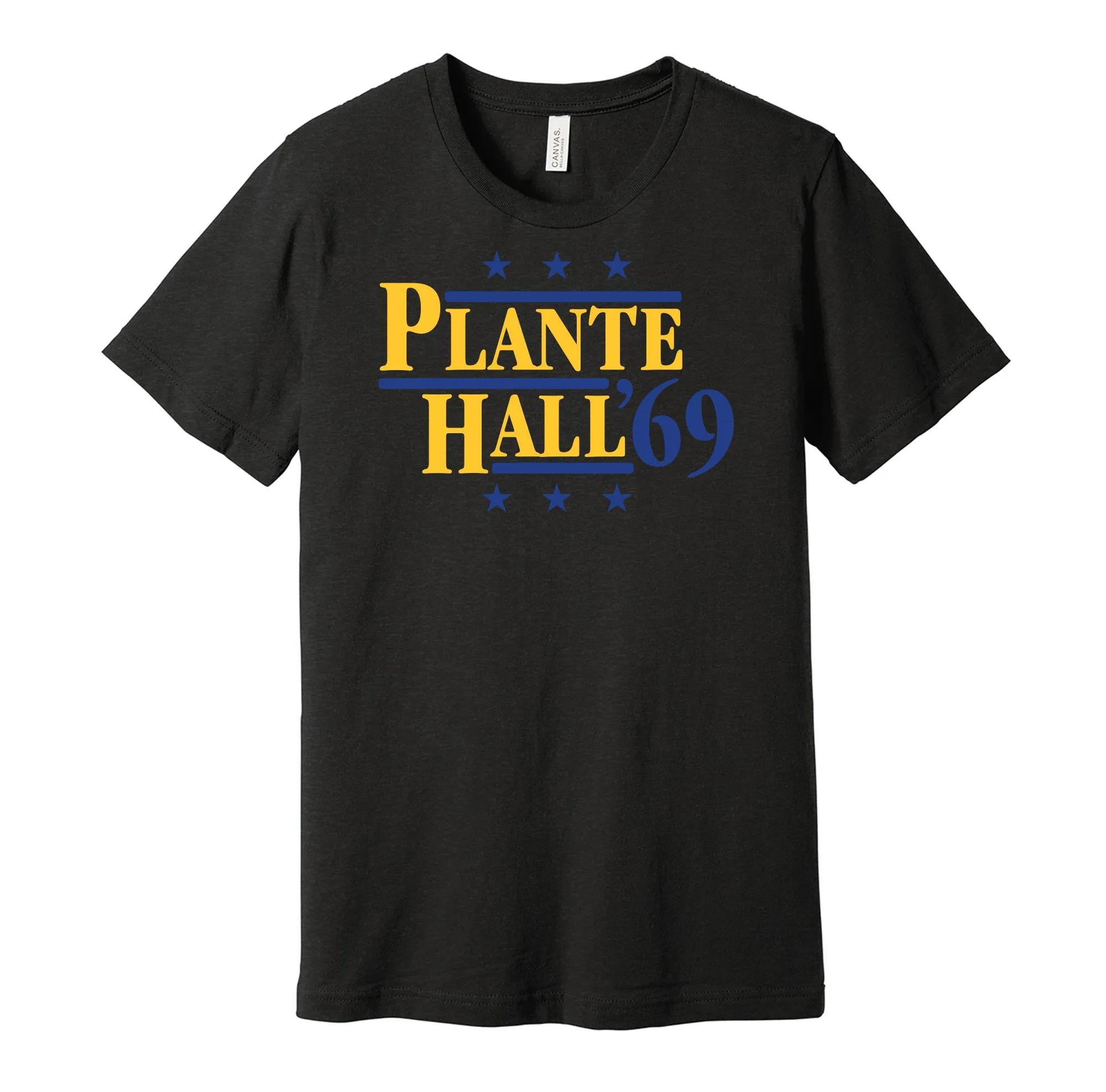 Plante & Hall '69 - St Louis Hockey Legends Political Campaign Parody T-Shirt - Hyper Than Hype Shirts