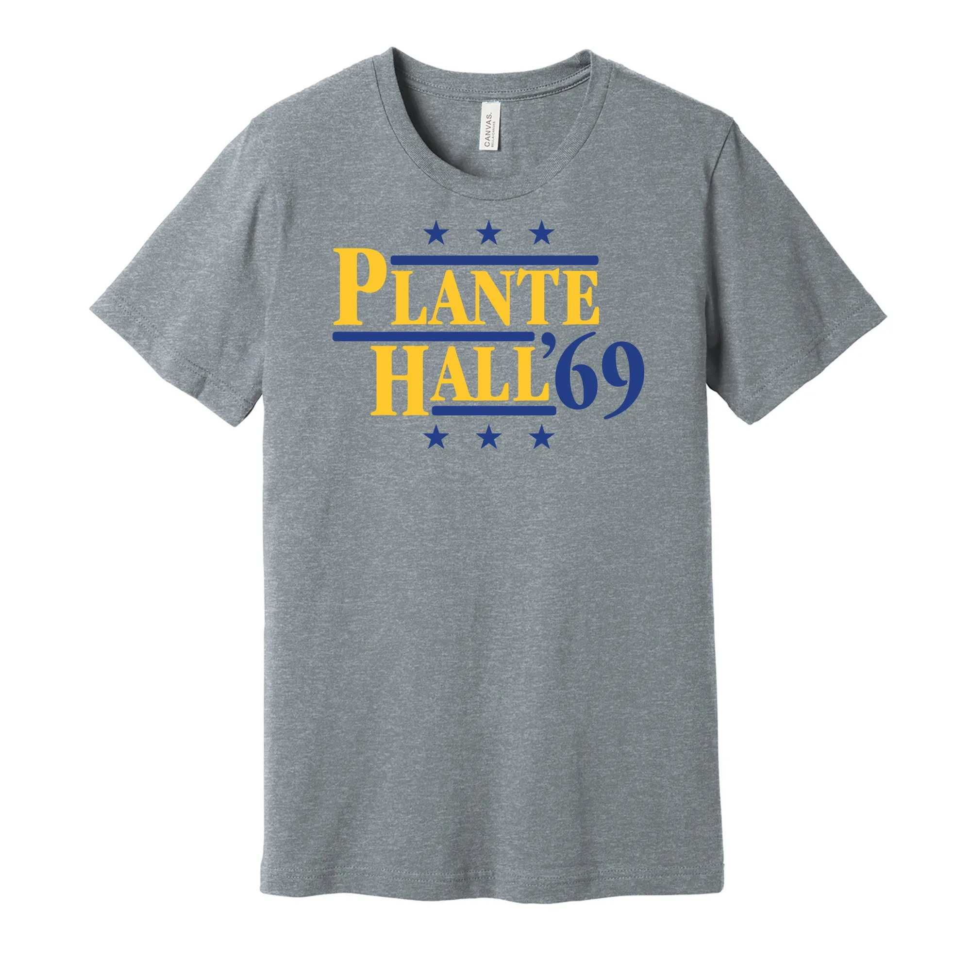 Plante & Hall '69 - St Louis Hockey Legends Political Campaign Parody T-Shirt - Hyper Than Hype Shirts