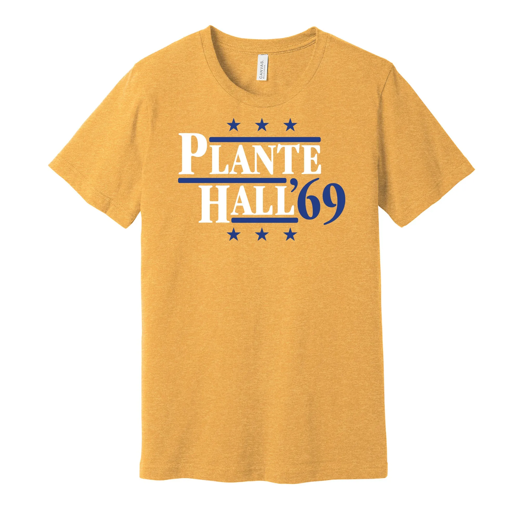 Plante & Hall '69 - St Louis Hockey Legends Political Campaign Parody T-Shirt - Hyper Than Hype Shirts