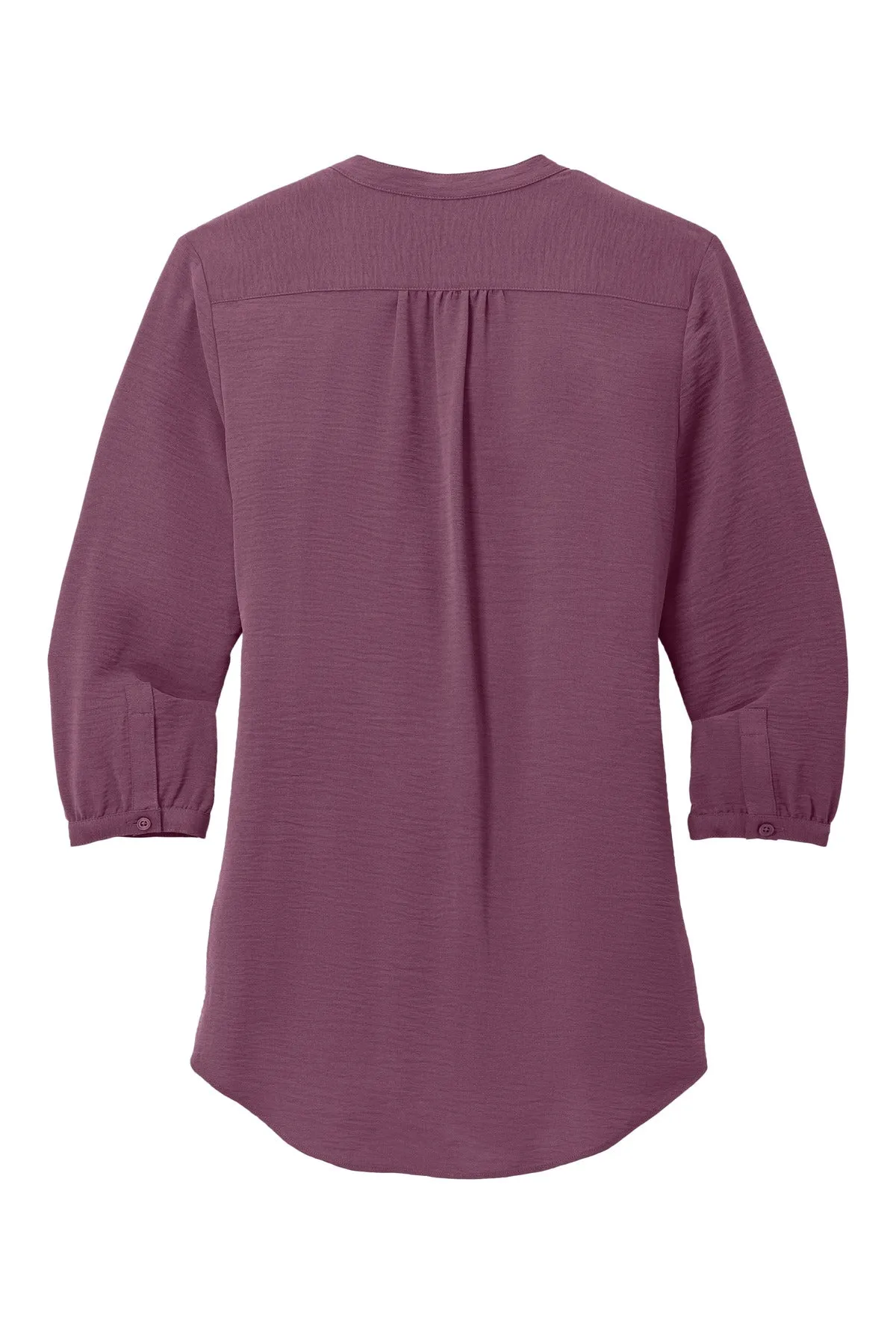 Port Authority Women's 3/4-Sleeve Textured Crepe Tunic LW713 Purple Mist
