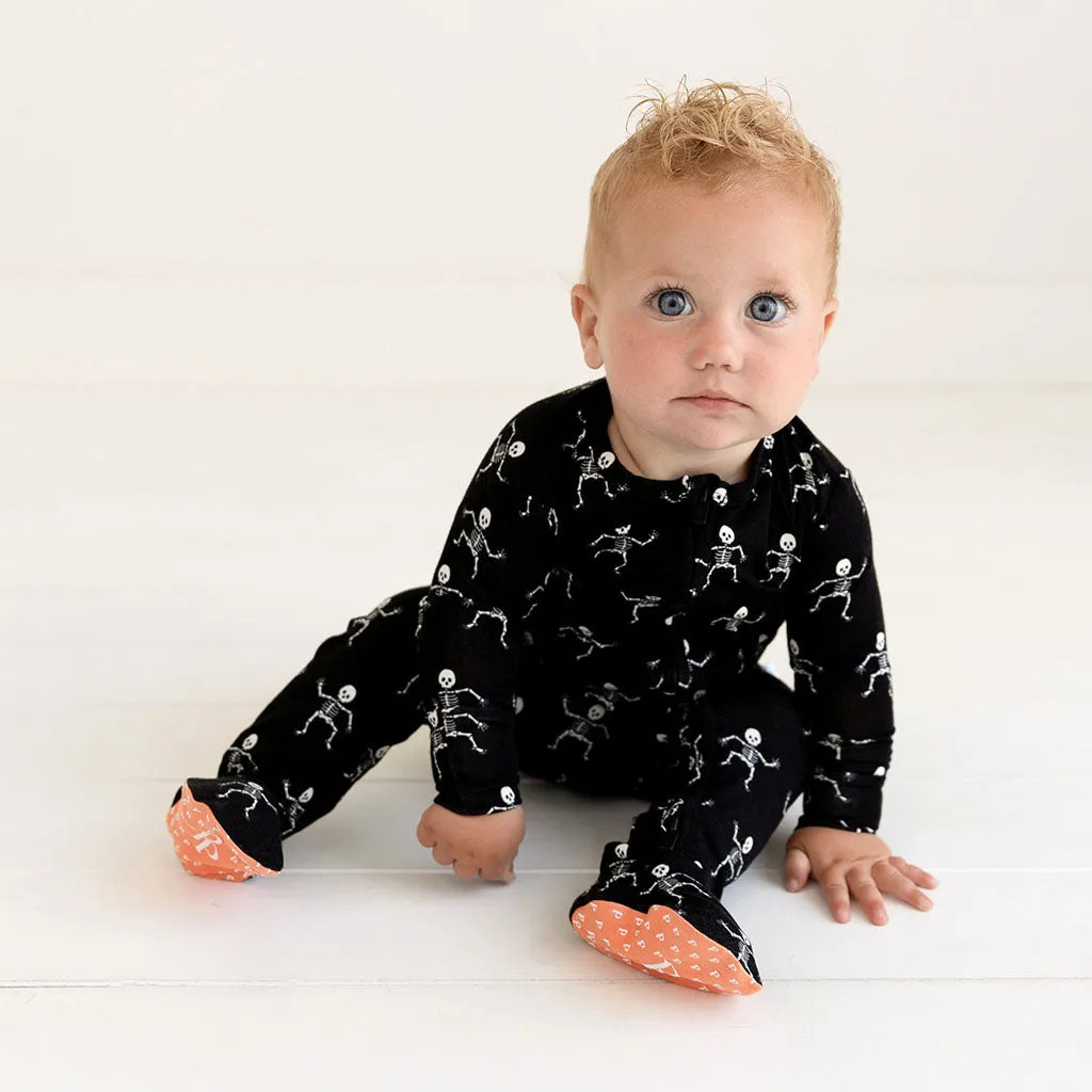 Posh Peanut Dancing Skelly Footie with Zipper