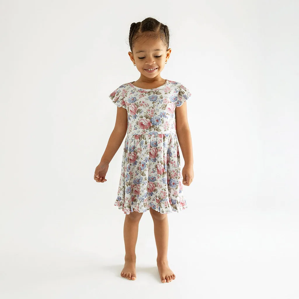 Posh Peanut Etta Pointelle Ruffled Twirl Dress