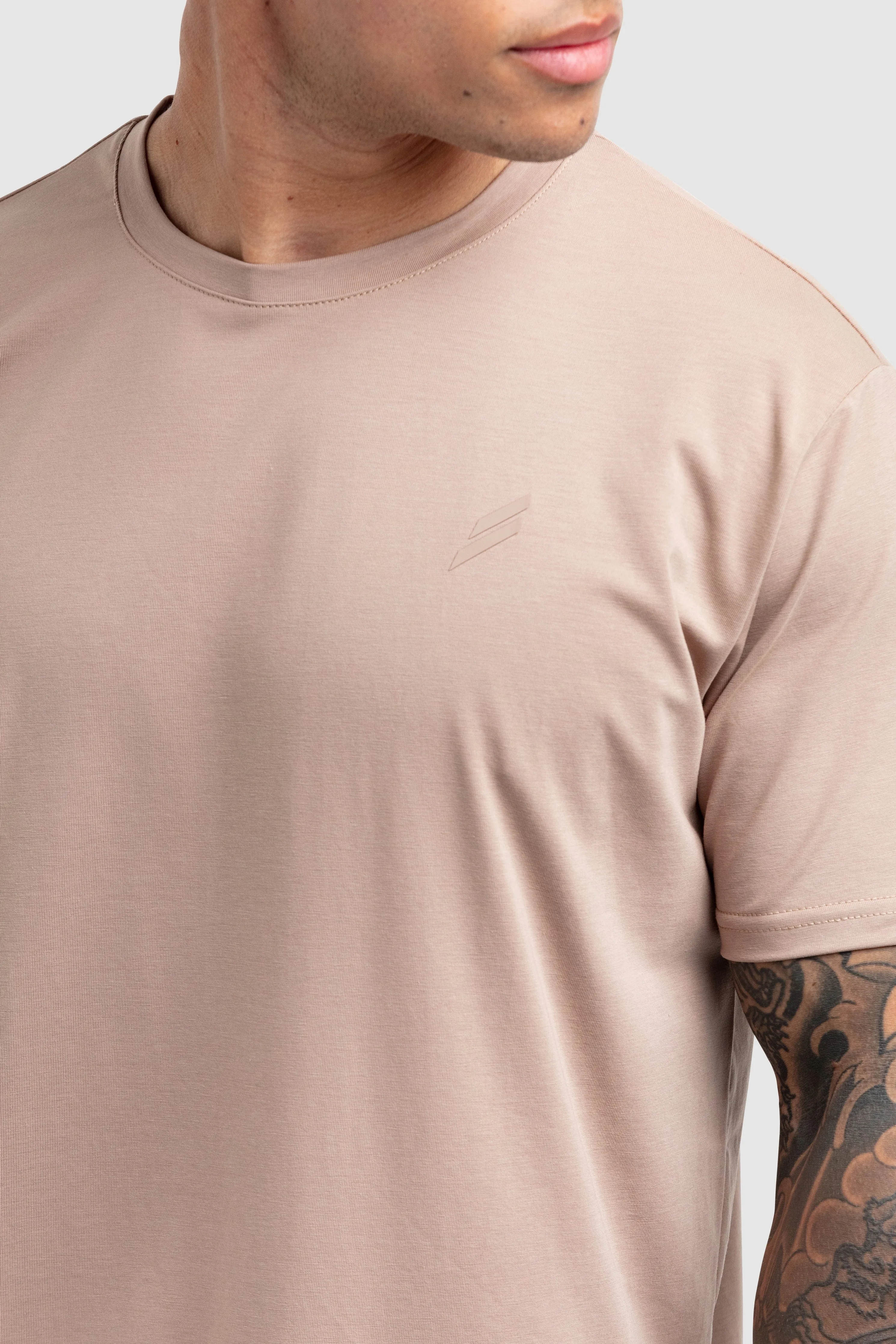 Power Regular Fit Tee V2 - Light Taupe