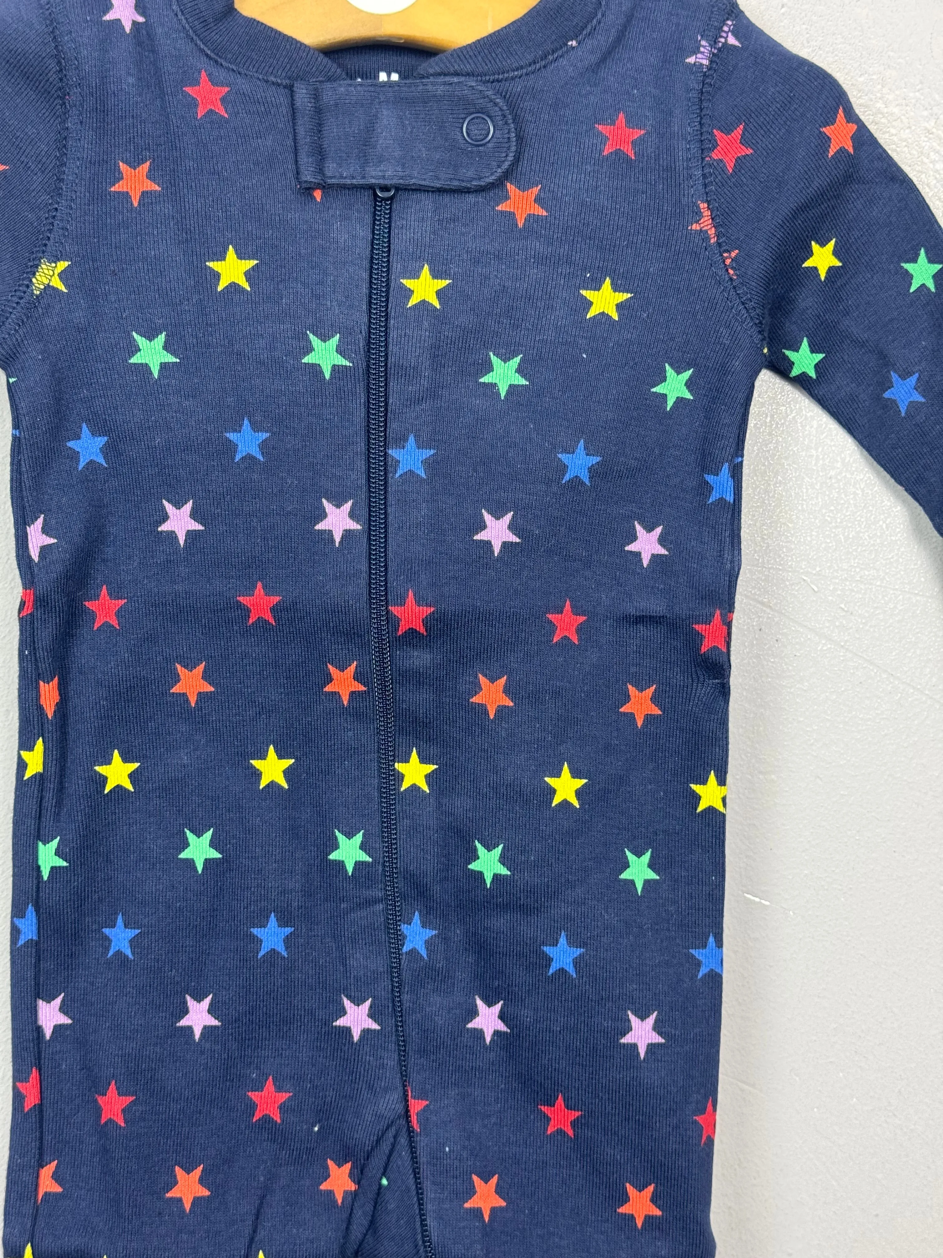 Primary Organic Sleepsuit - Navy stars Newborn, NEW