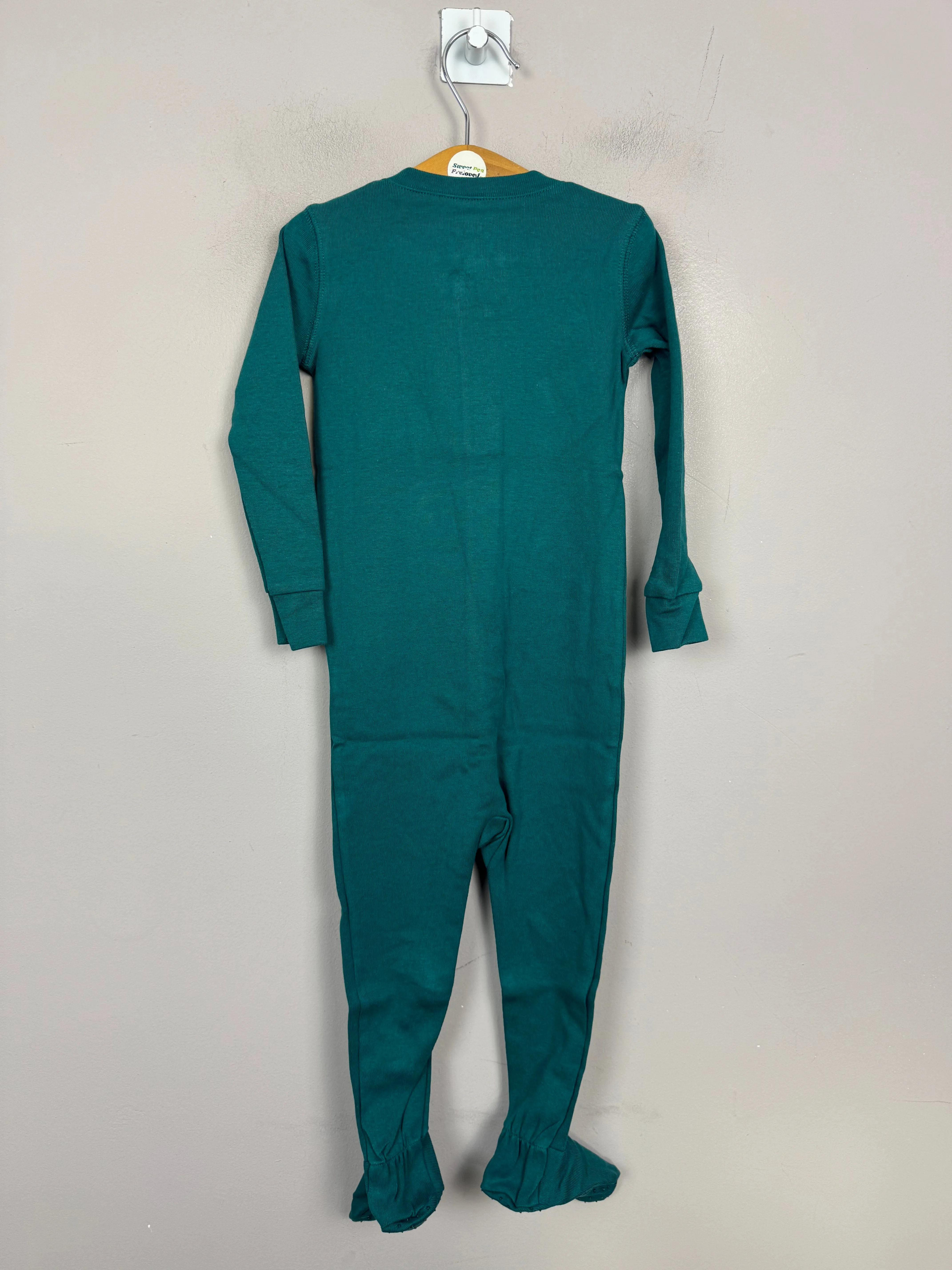 Primary Organic Sleepsuit - Plain dye, Spruce (New) NB to 12-18m