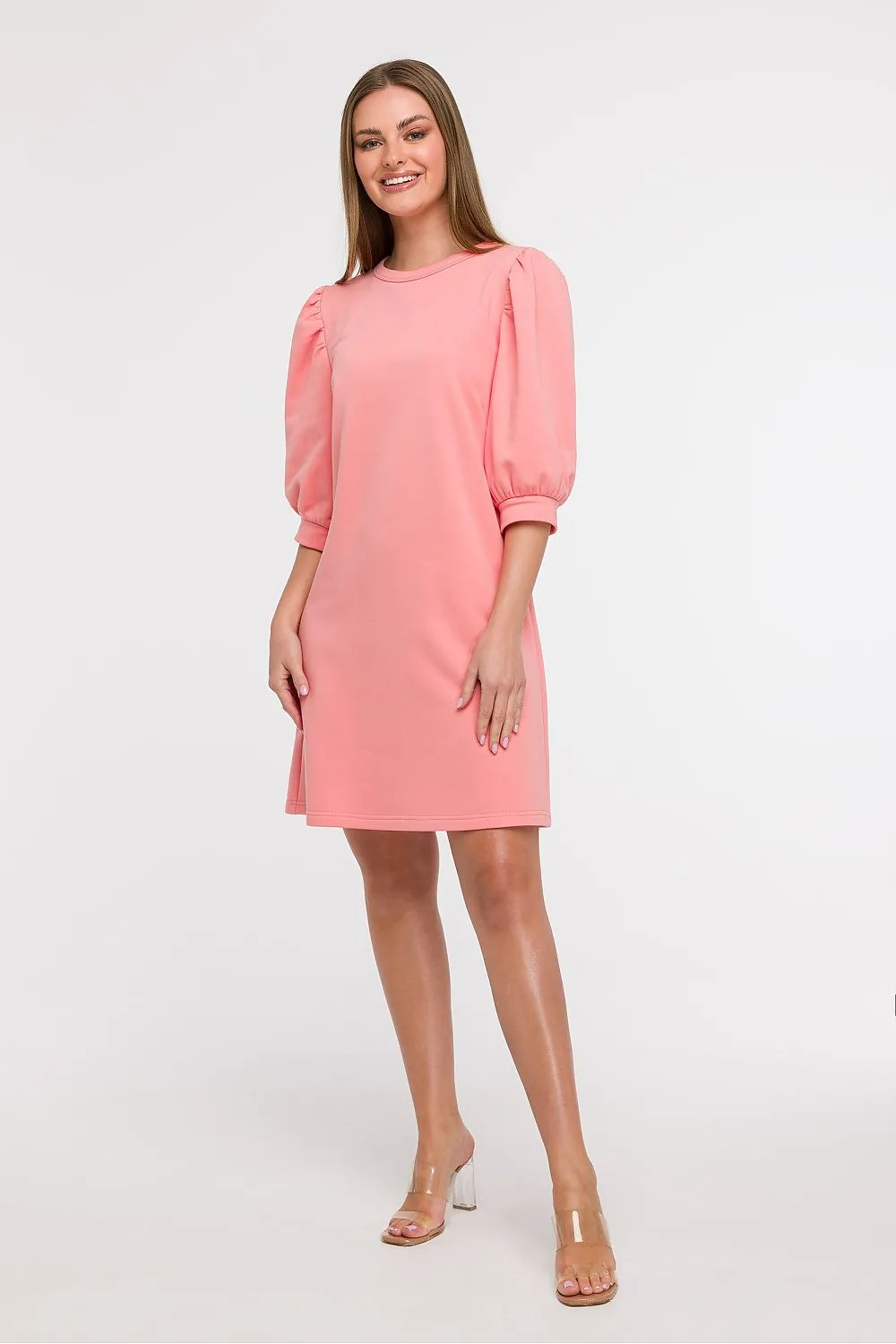 Puff Sleeve A-Line Day Dress