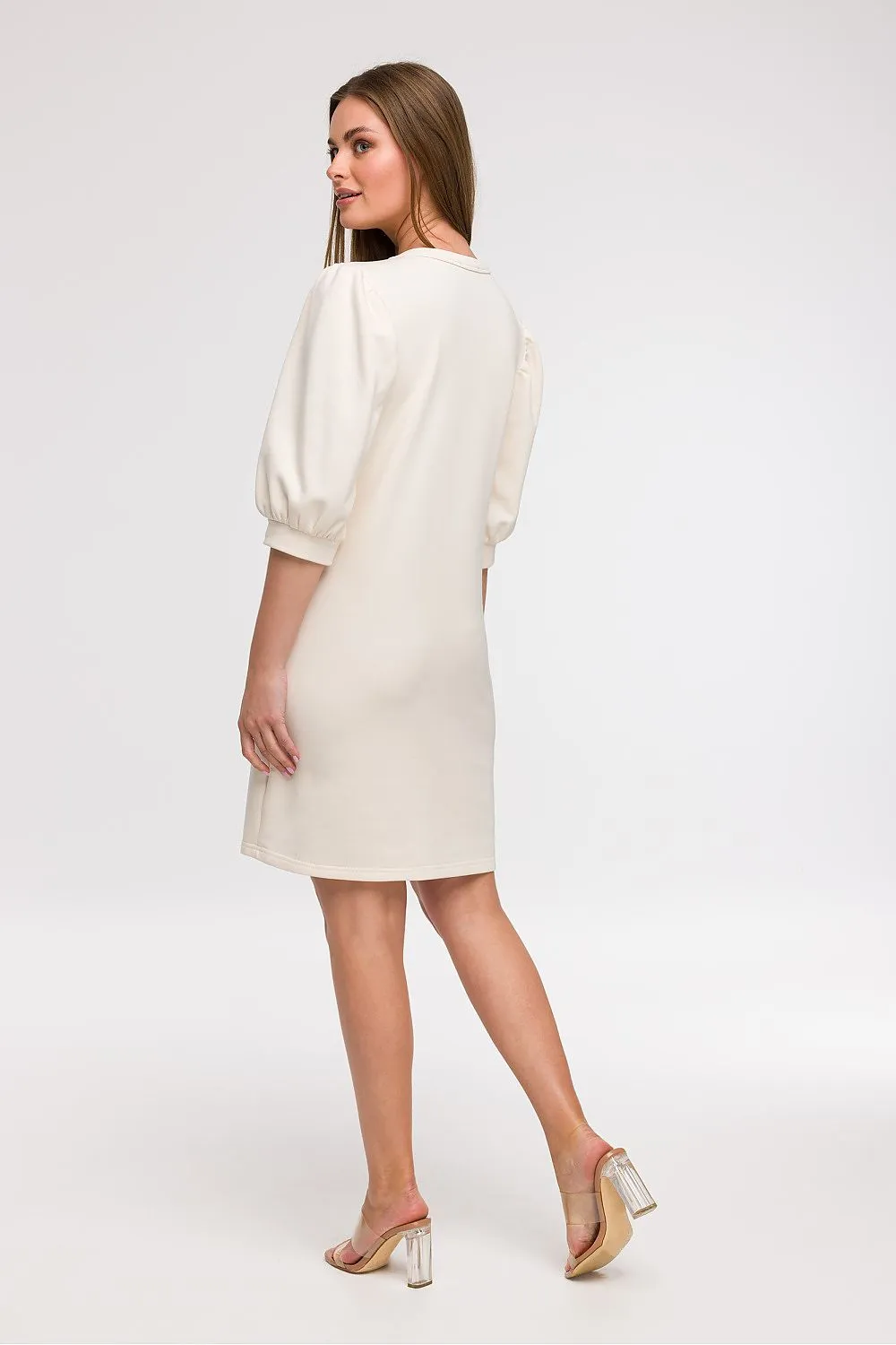 Puff Sleeve A-Line Day Dress