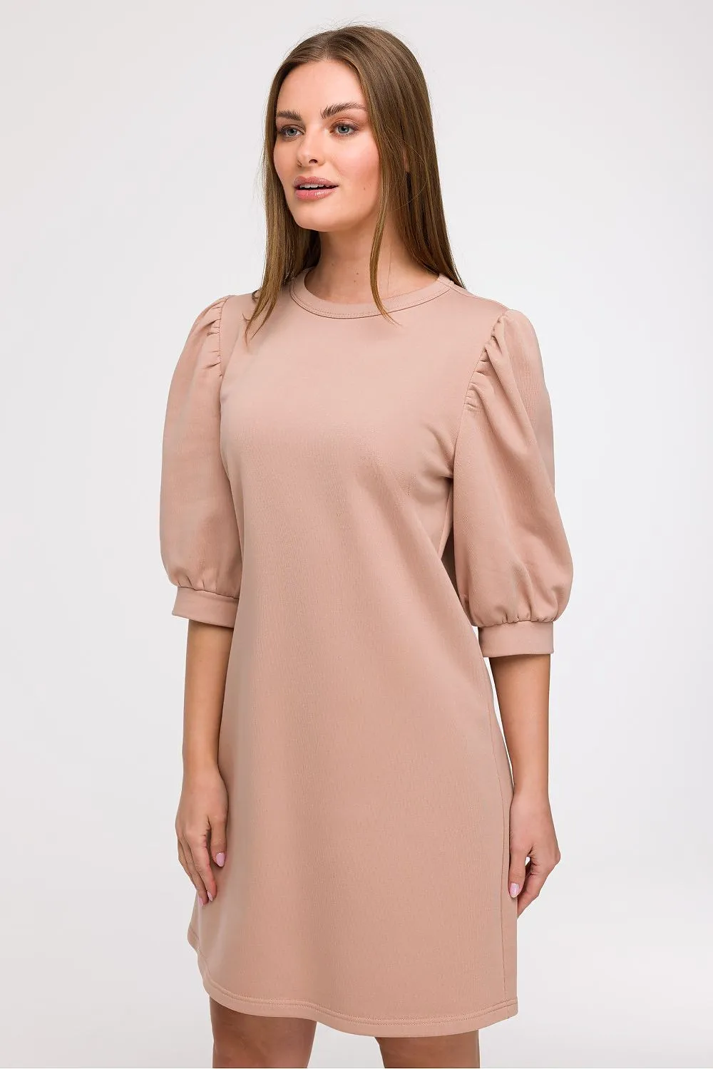 Puff Sleeve A-Line Day Dress