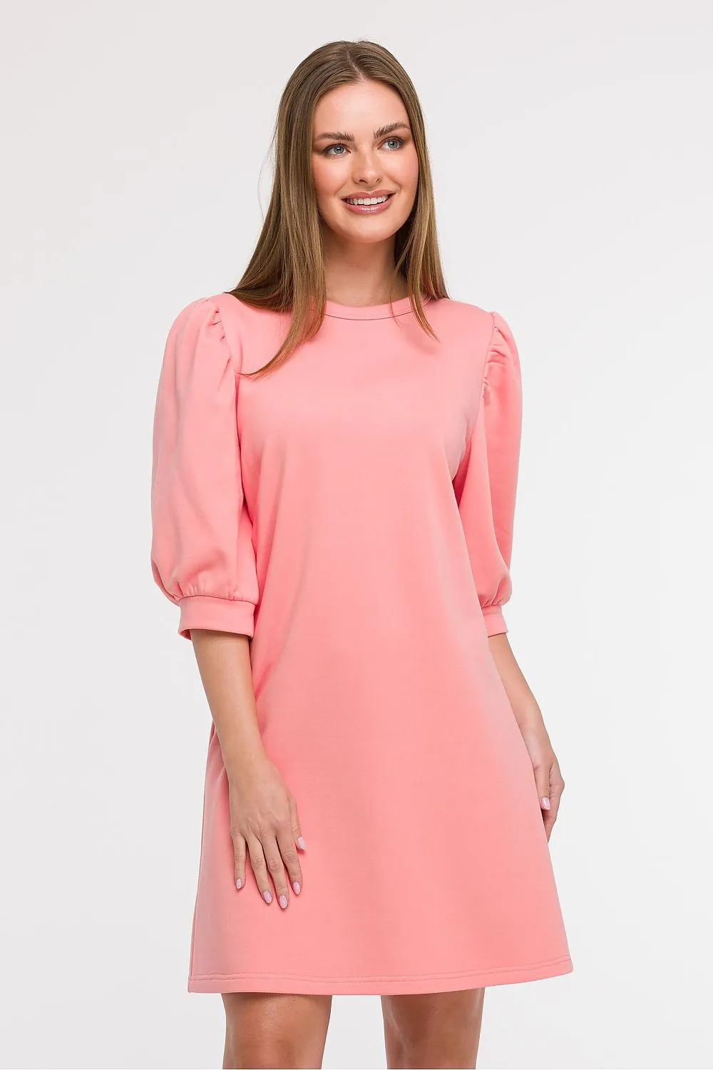 Puff Sleeve A-Line Day Dress