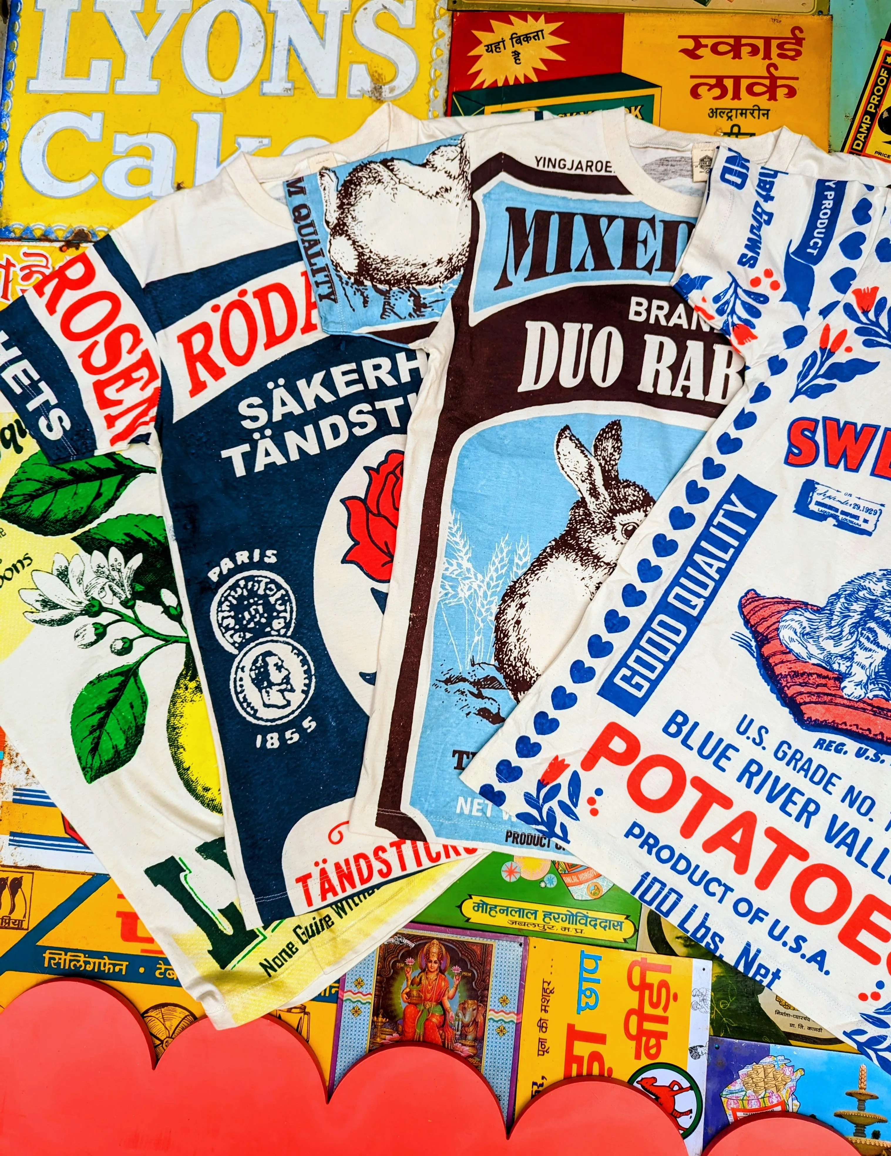 Punchy packaging t-shirts