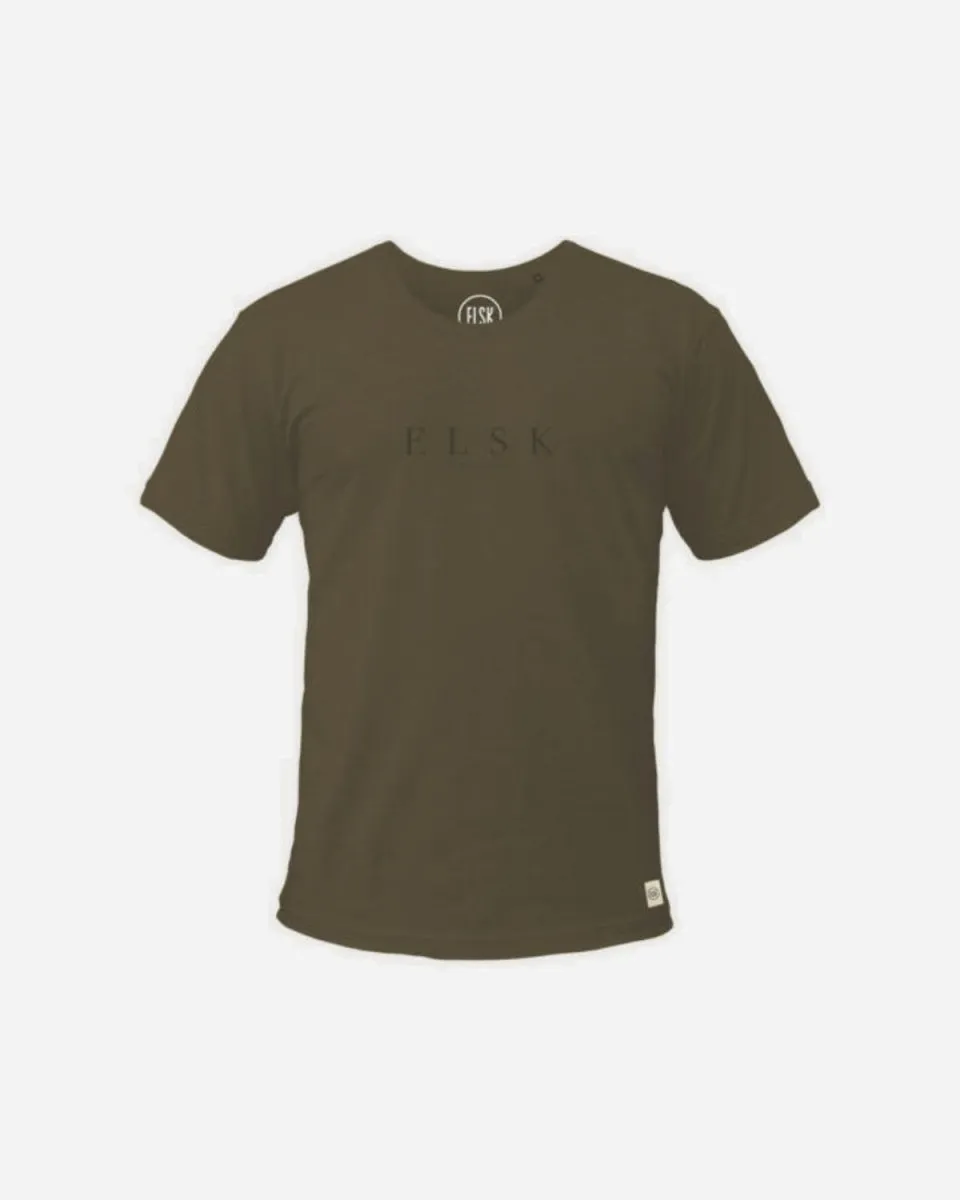 PURE ESSENTIAL MEN'S TEE - MILITARY OLIVE