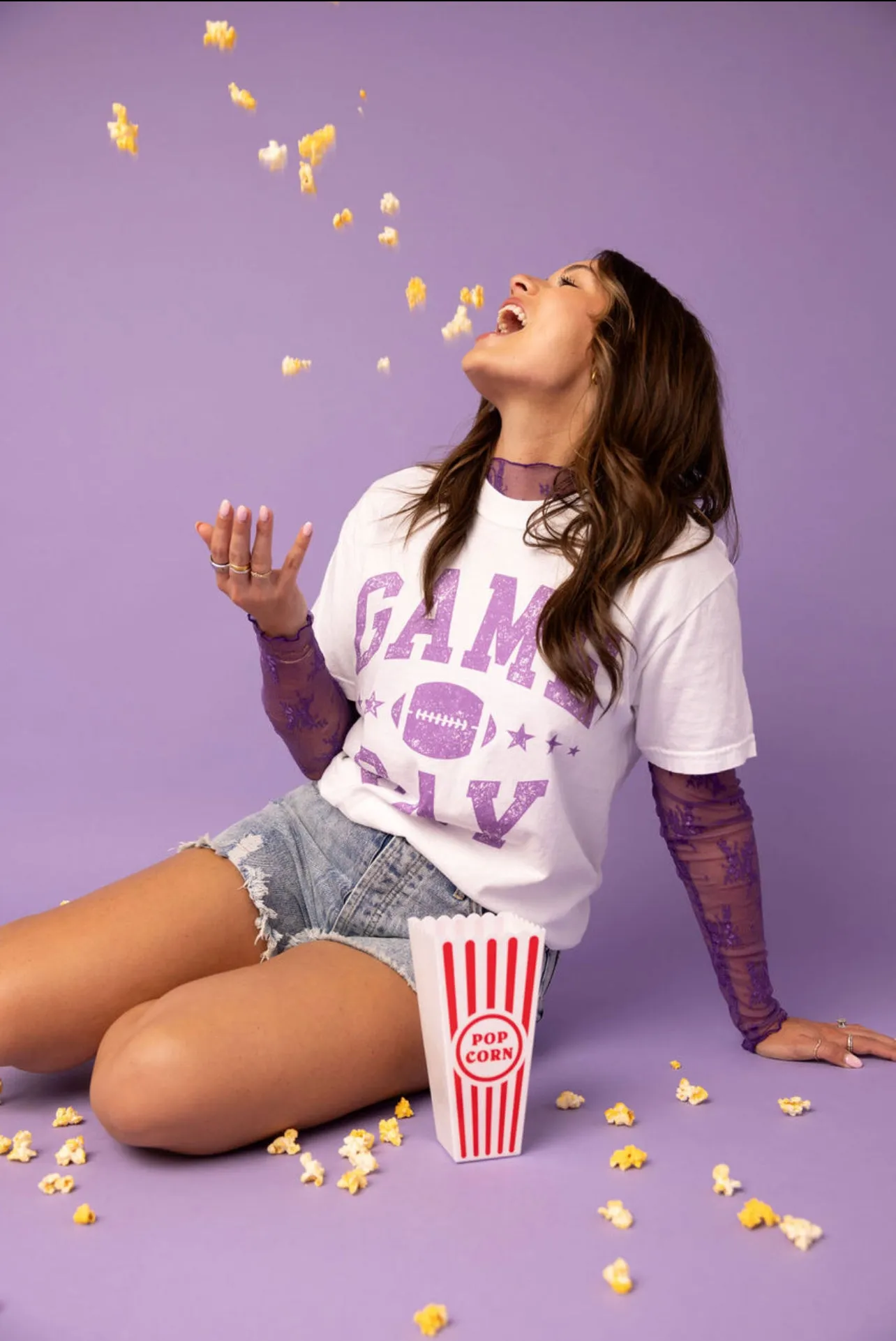 Purple GAME DAY Tee