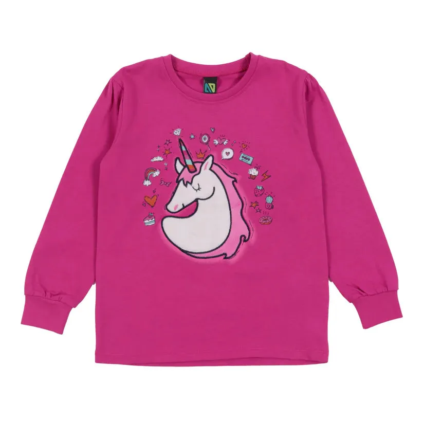 Pyjama pour bébé Licornes rose  F24P52