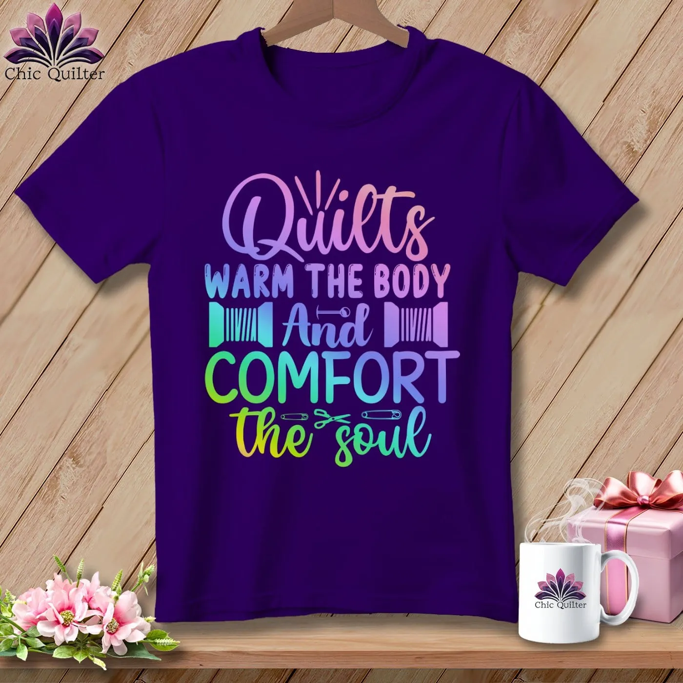 Quilts Warm the Body and Comfort the soul ~ Relaxed Fit Tee