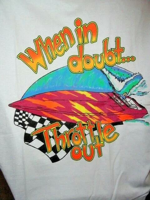 " When in Doubt Throttle Out "   Hanes Beefy-T Shirt