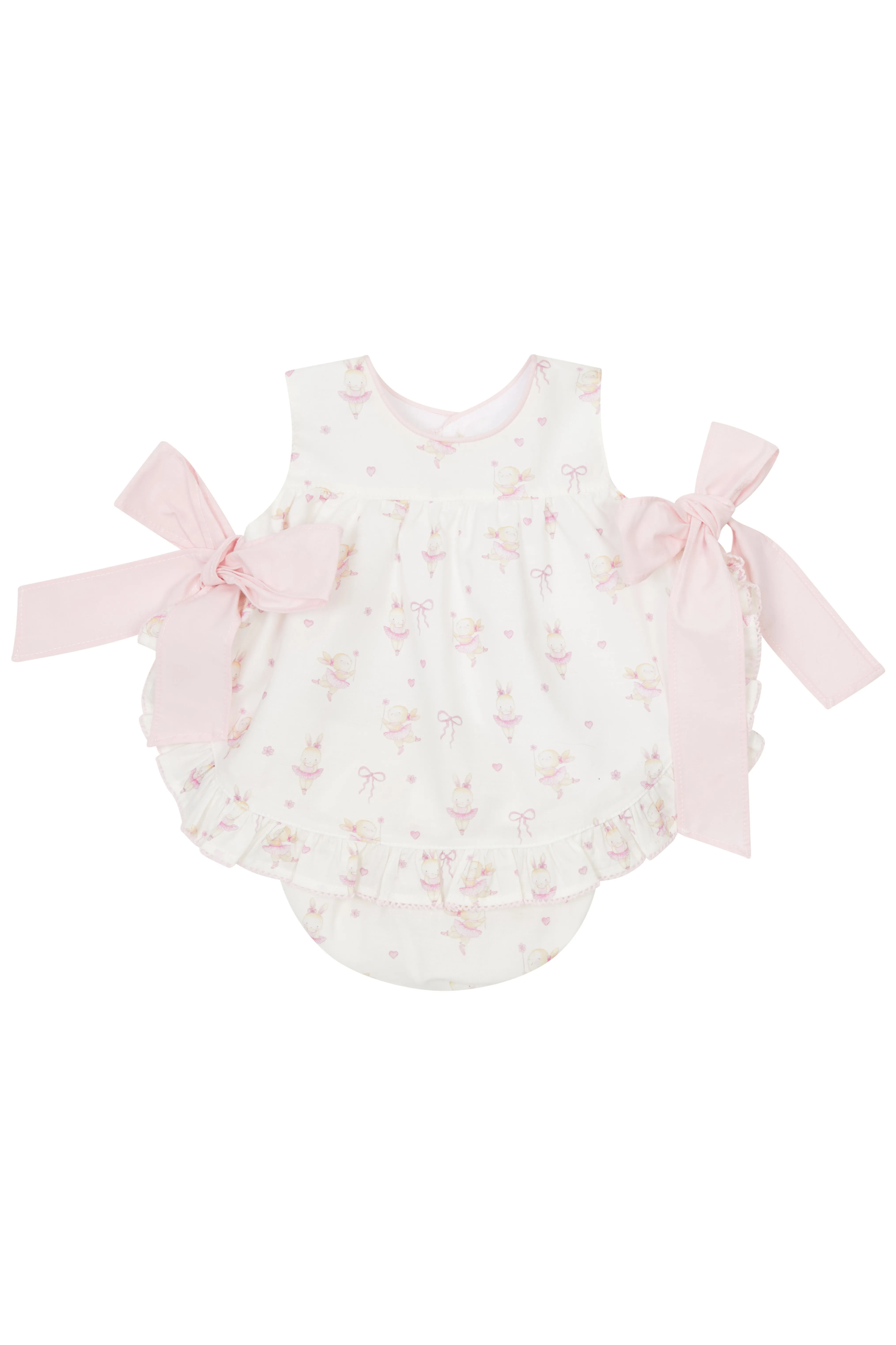 "Elsie" Pink Ballerina Bunny Dress & Bloomers