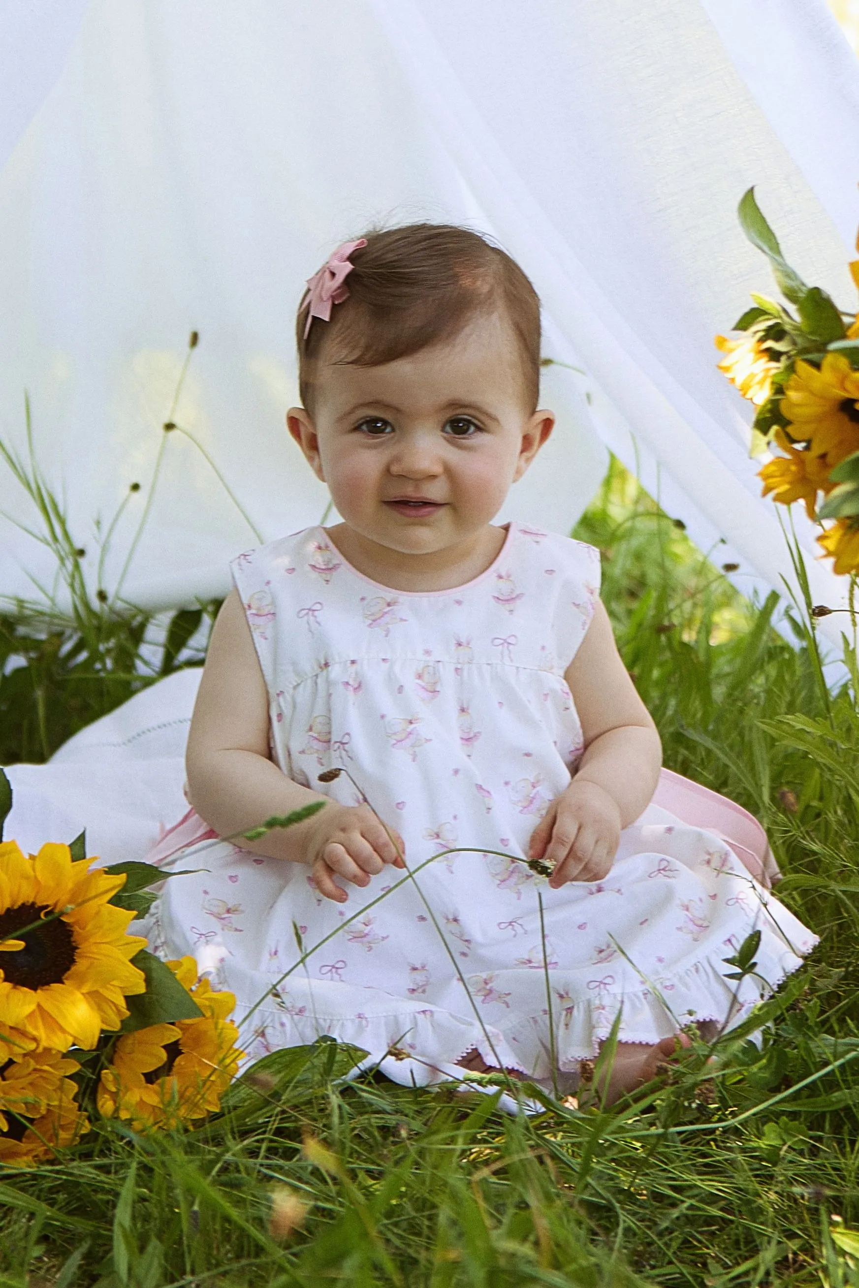 "Elsie" Pink Ballerina Bunny Dress & Bloomers