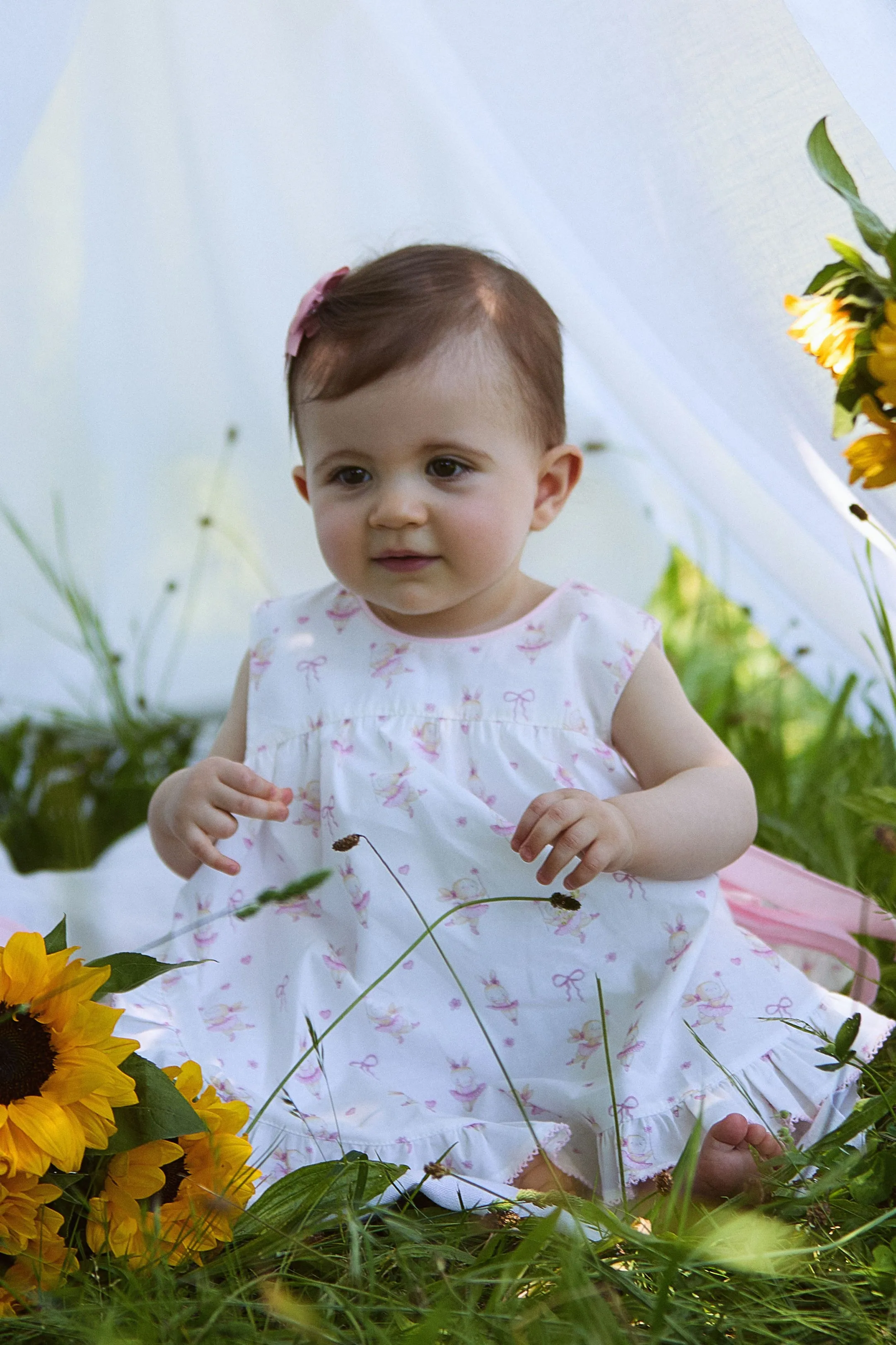 "Elsie" Pink Ballerina Bunny Dress & Bloomers