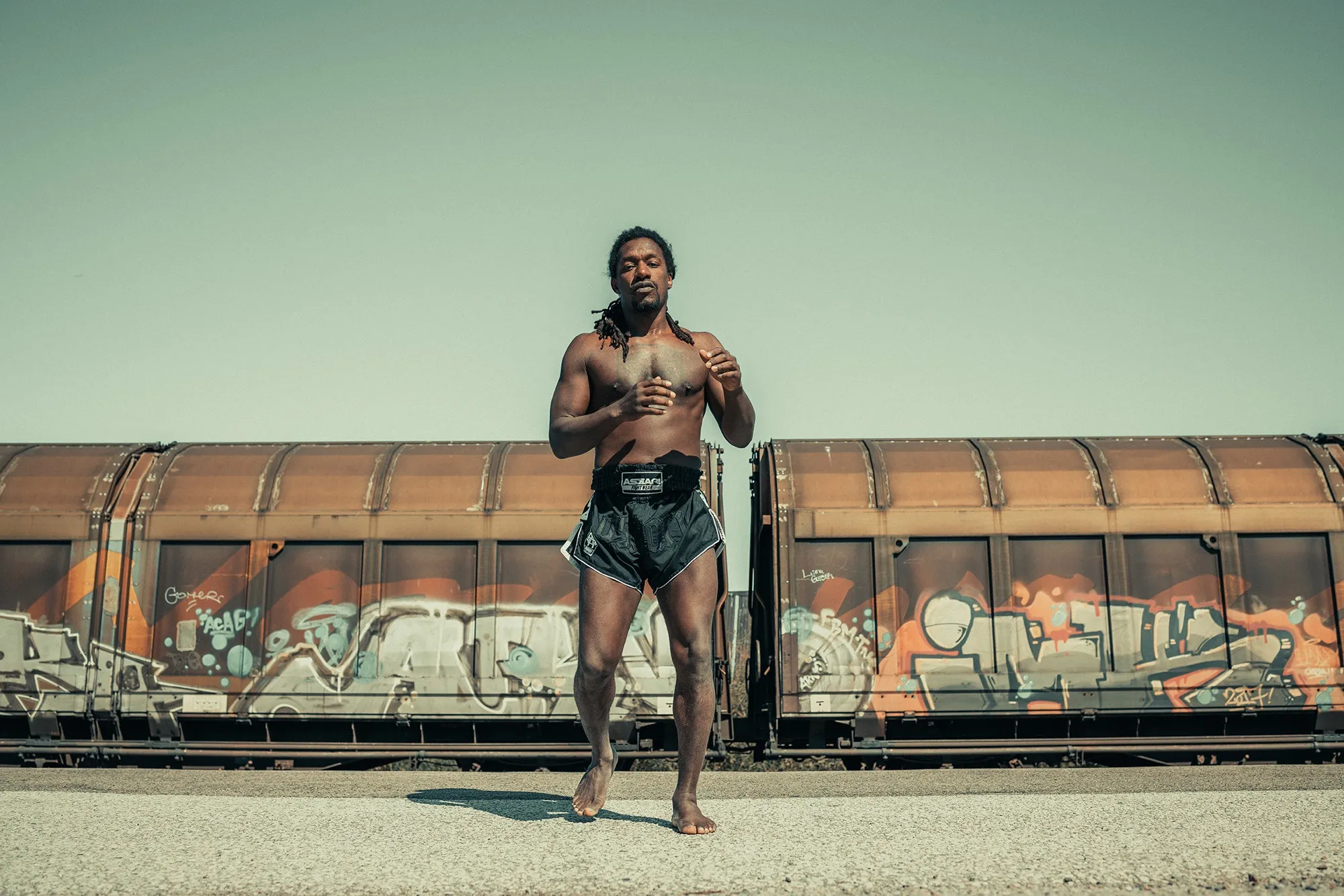 "MARLBORO" ASKARI MUAY THAI SHORTS