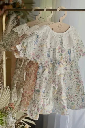 "Novella" Sage Green Watercolour Floral Dress