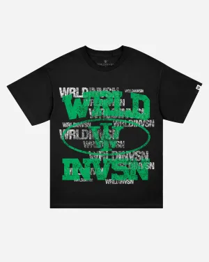 "Overlapping Vintage" Tee (Black/Green)
