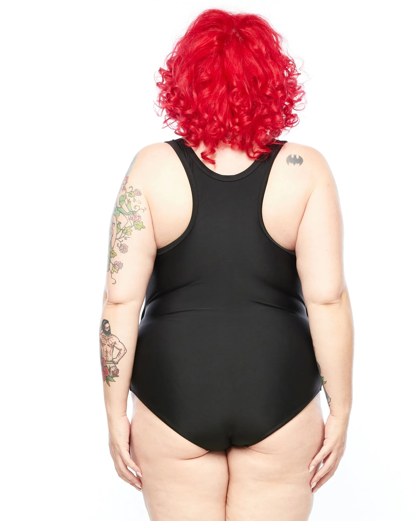 Racer Back Swimsuit Zip (E-G) - Black