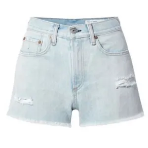 rag &amp; bone Justine denim shorts distressed raw hem Glena Whole rn# 108879 SZ 26