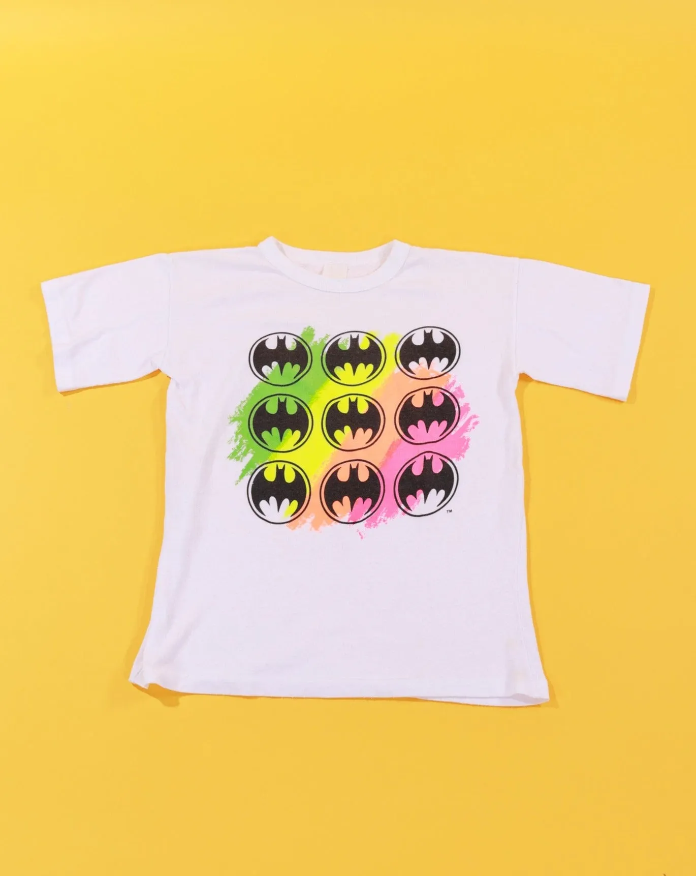 Rare Vintage 80s Neon Batman T-shirt