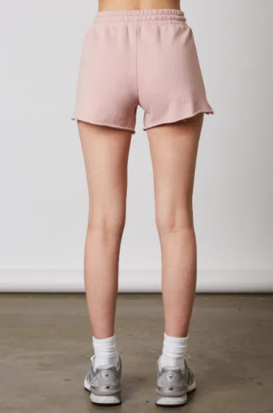 Raw Hem Notched Gym Shorts
