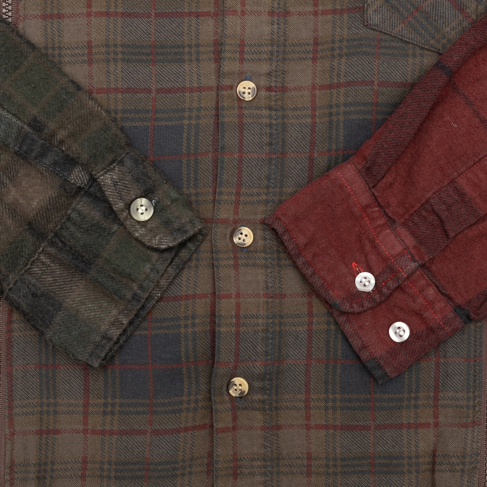 REBUILD BY NEEDLES 7 CUTS ZIPPED WIDE SHIRT