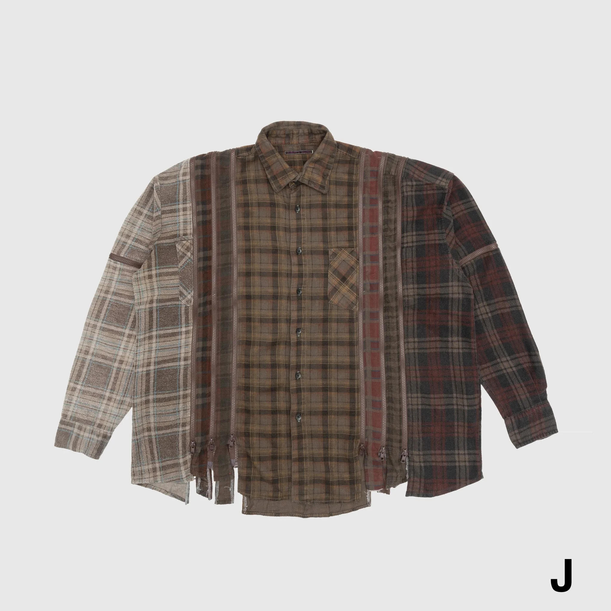REBUILD BY NEEDLES 7 CUTS ZIPPED WIDE SHIRT