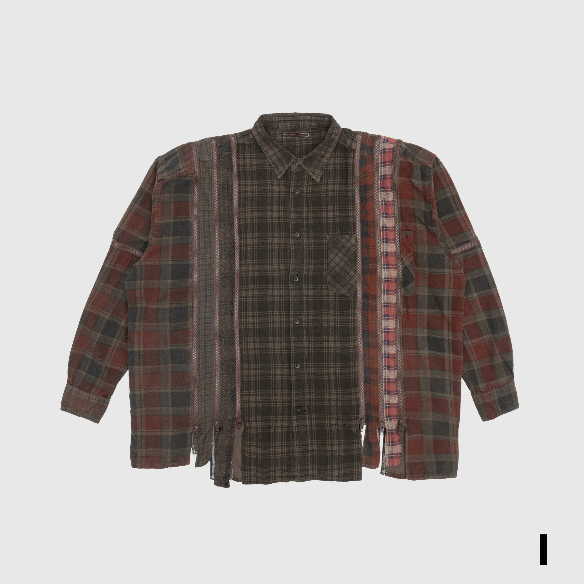 REBUILD BY NEEDLES 7 CUTS ZIPPED WIDE SHIRT