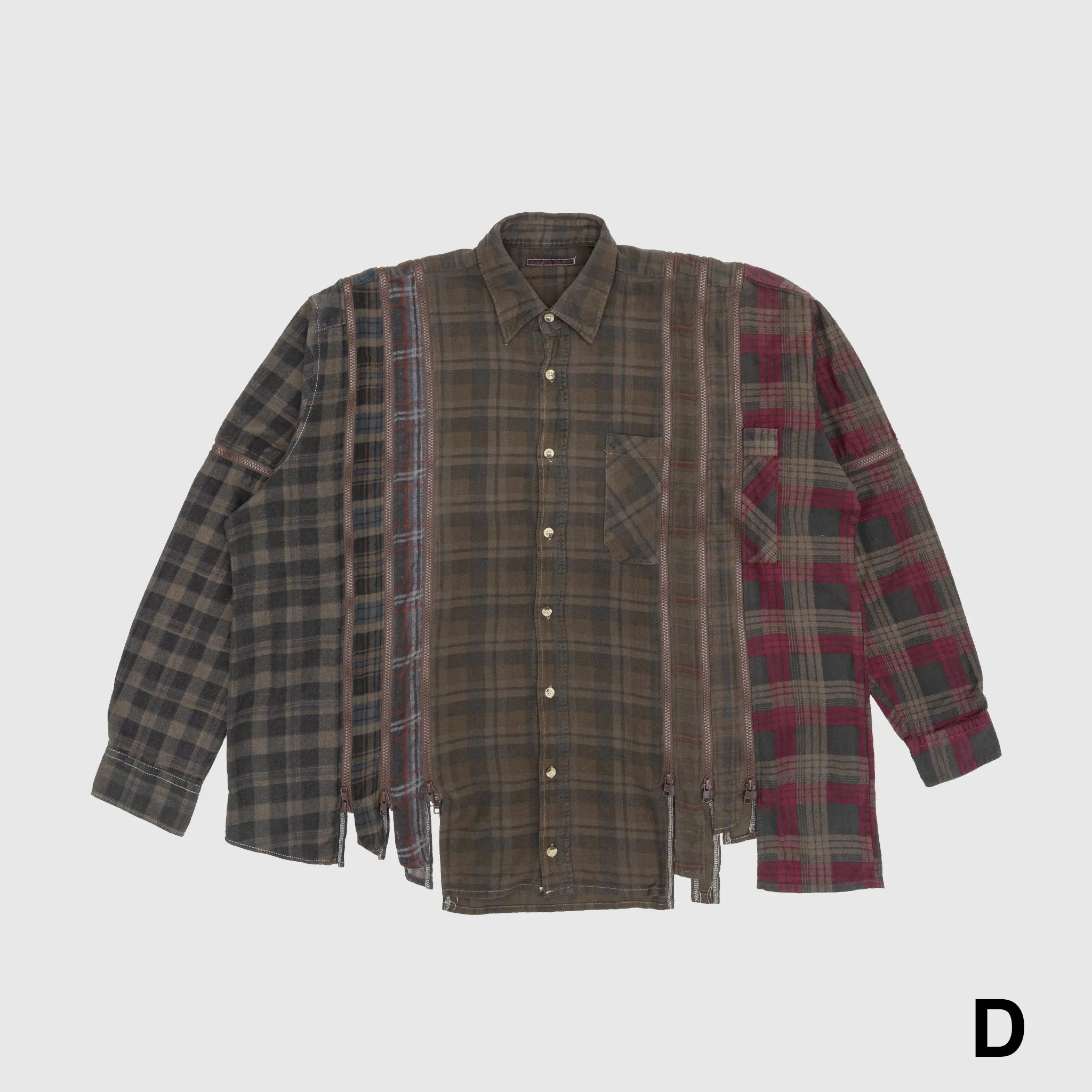 REBUILD BY NEEDLES 7 CUTS ZIPPED WIDE SHIRT