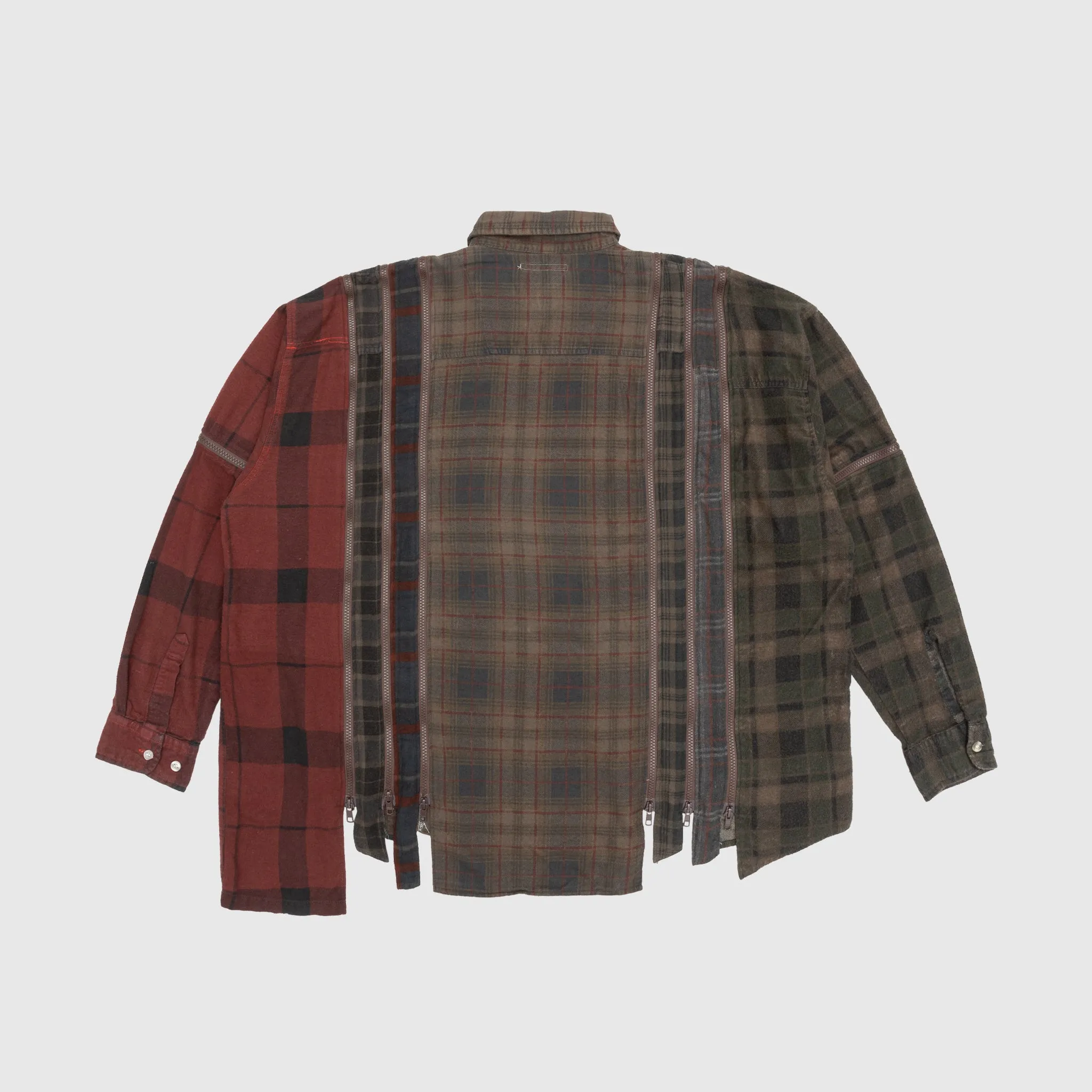 REBUILD BY NEEDLES 7 CUTS ZIPPED WIDE SHIRT