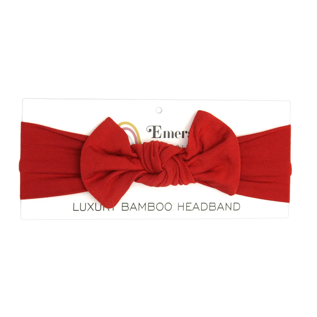 Red Bamboo Baby Headband (0-12M)