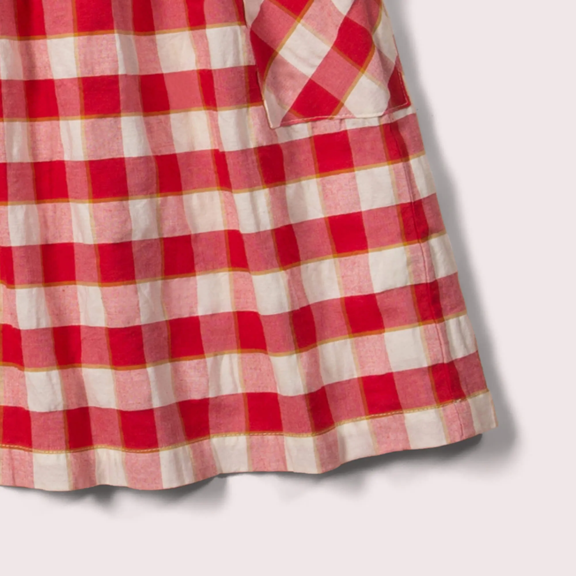 Red Check Pinny Dress