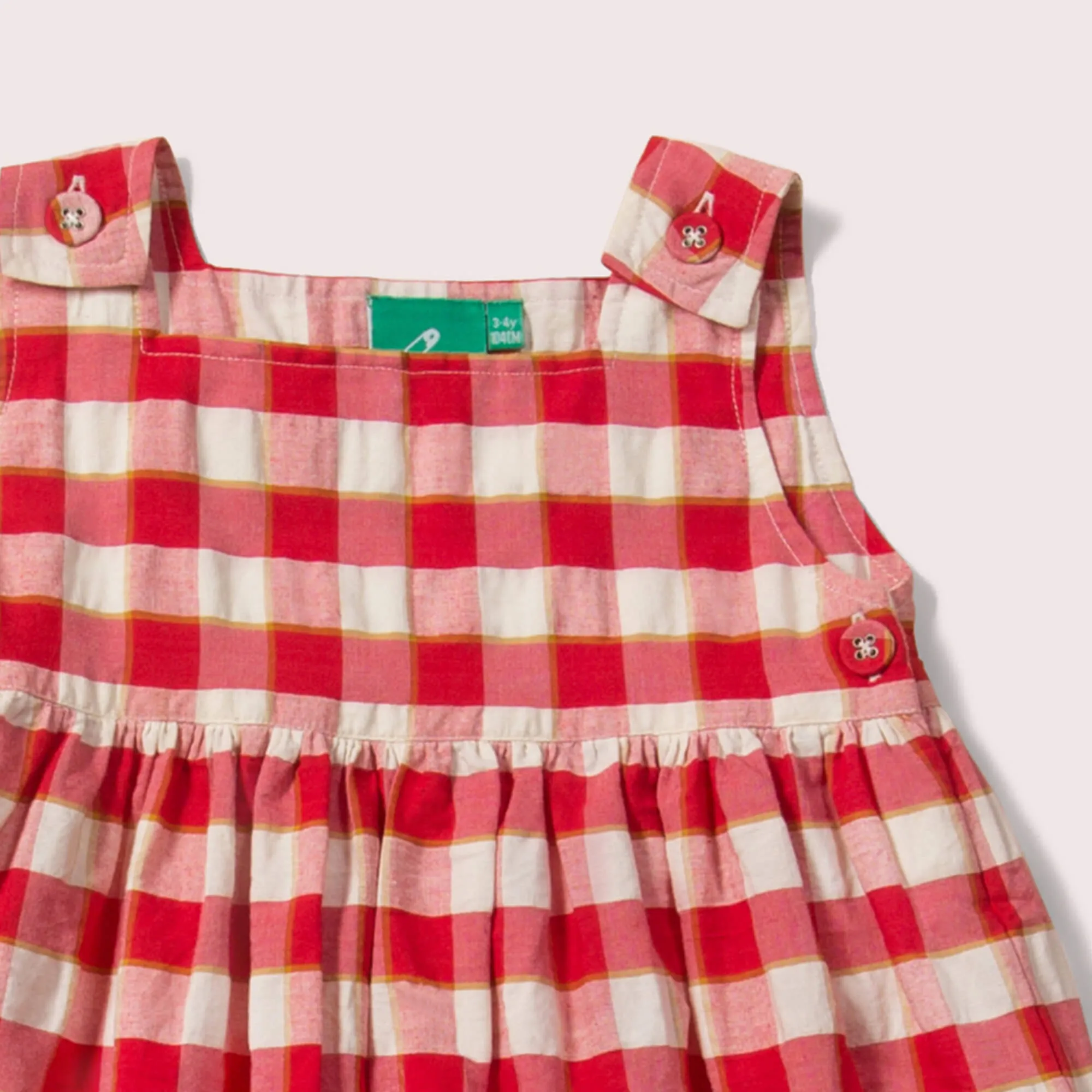 Red Check Pinny Dress