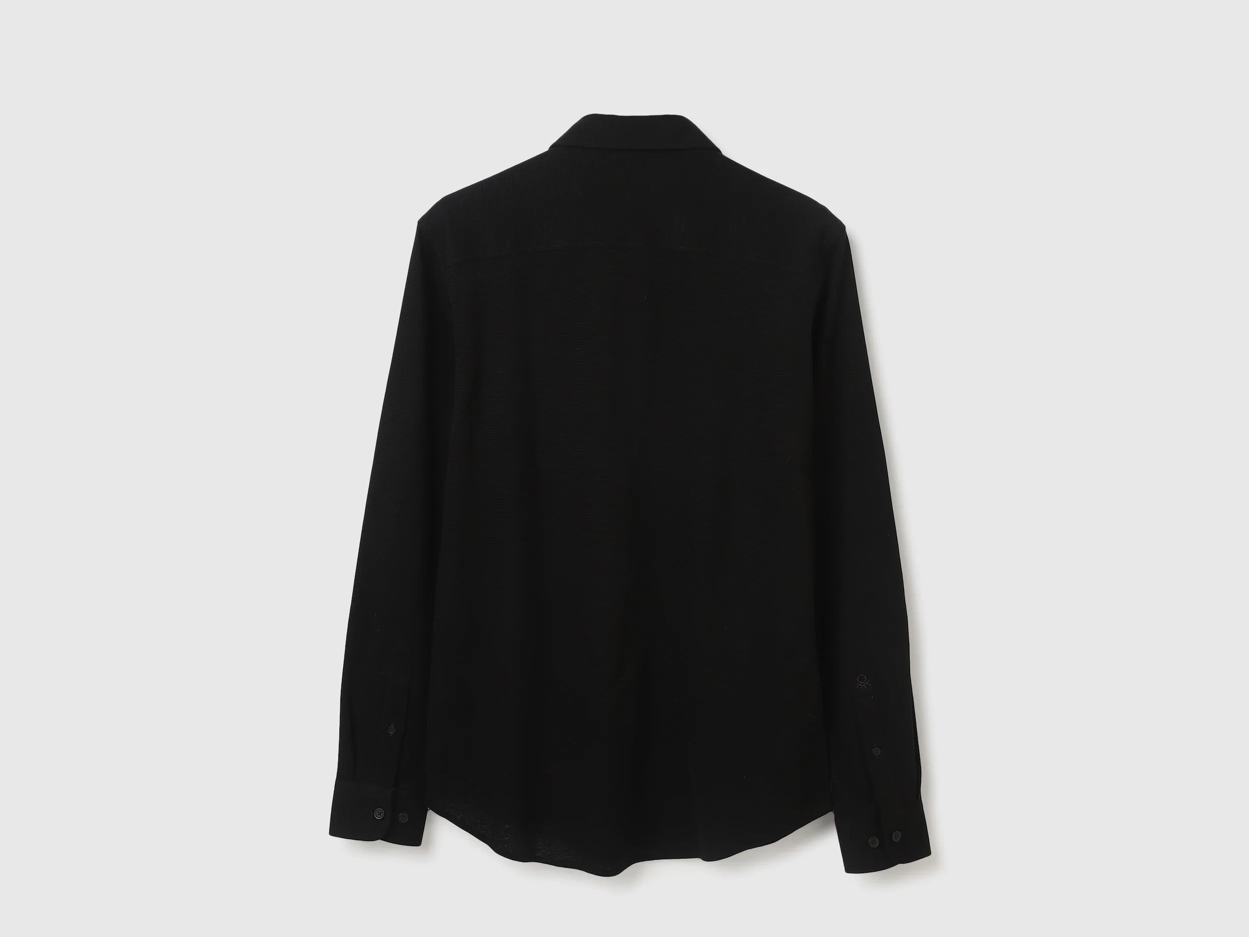 Regular Fit Spread Collar Textured Shirts