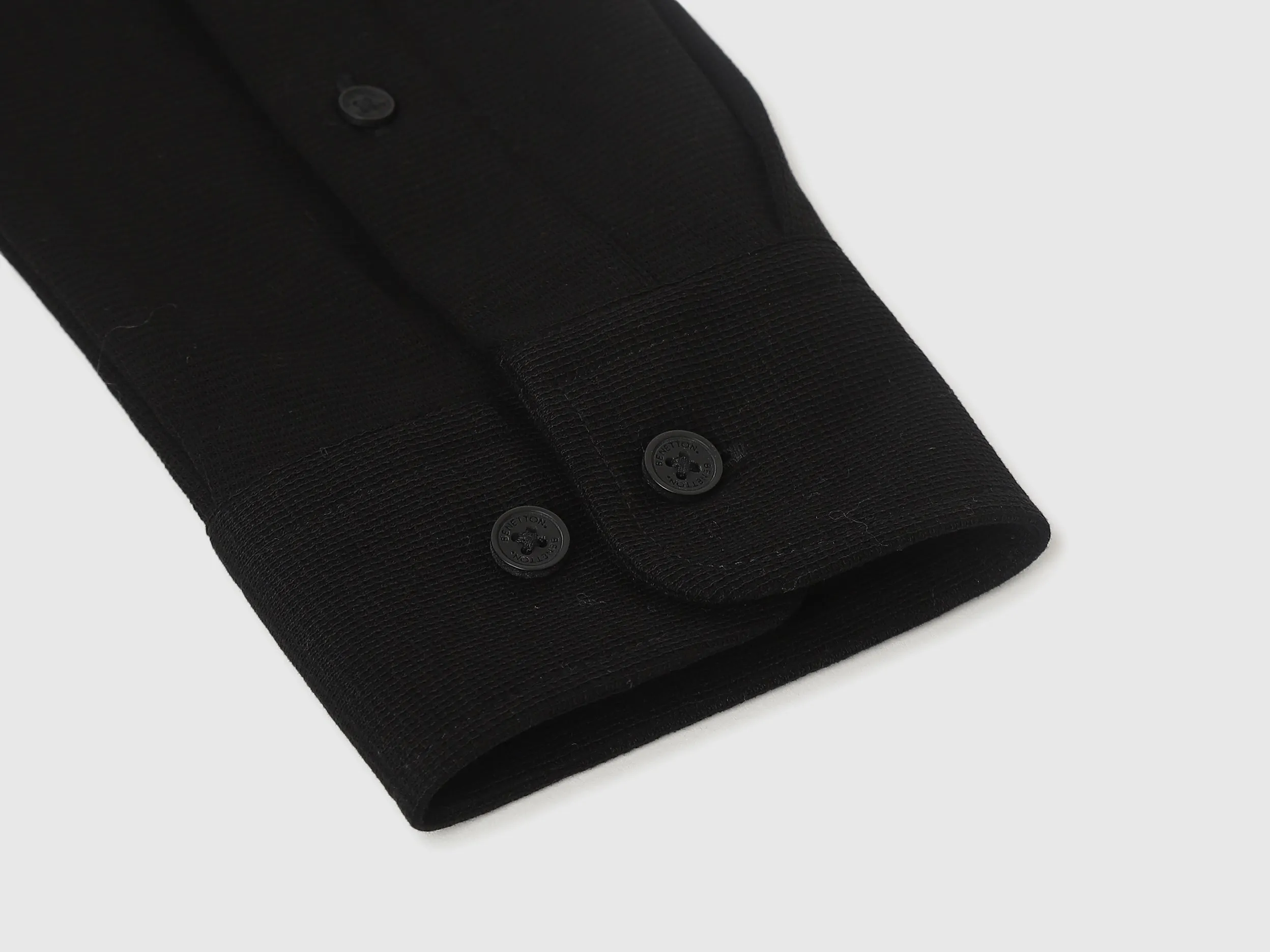 Regular Fit Spread Collar Textured Shirts