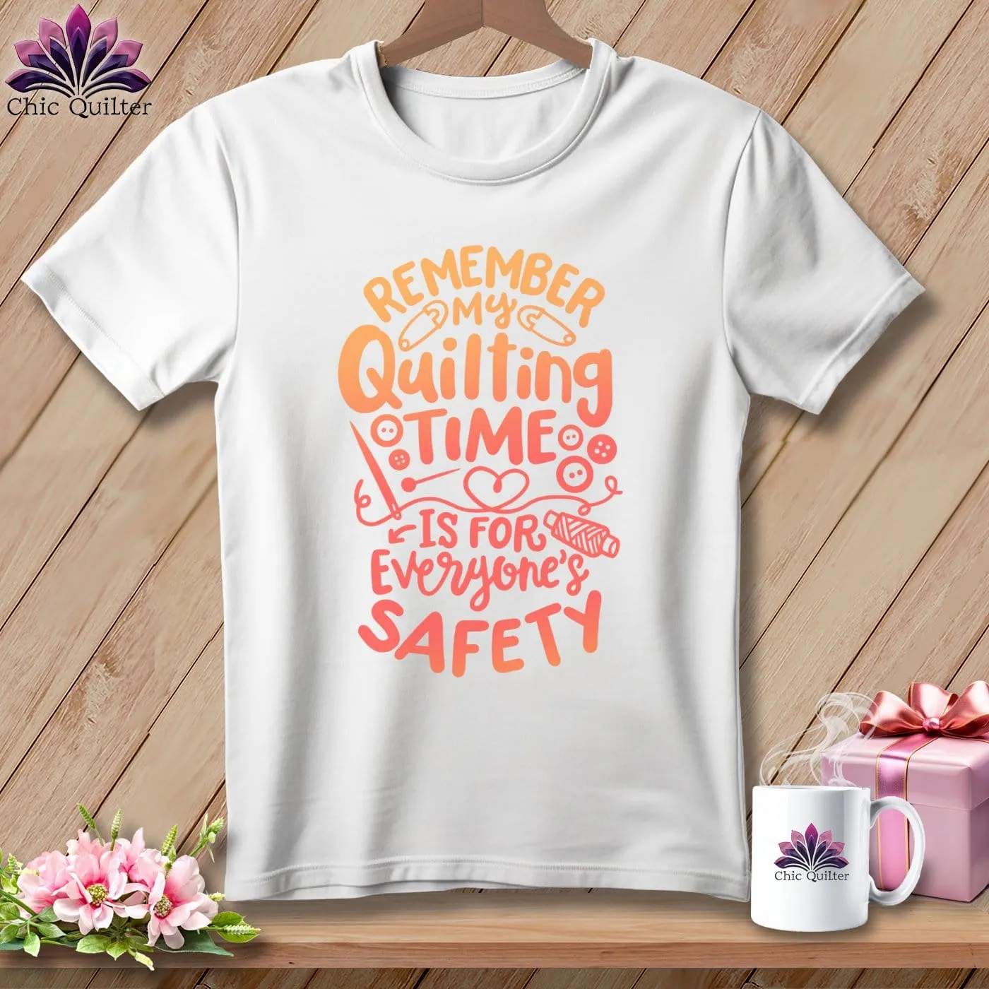 Remember My Quilting Time Is For Everyone's Safety ~ Relaxed Fit Tee