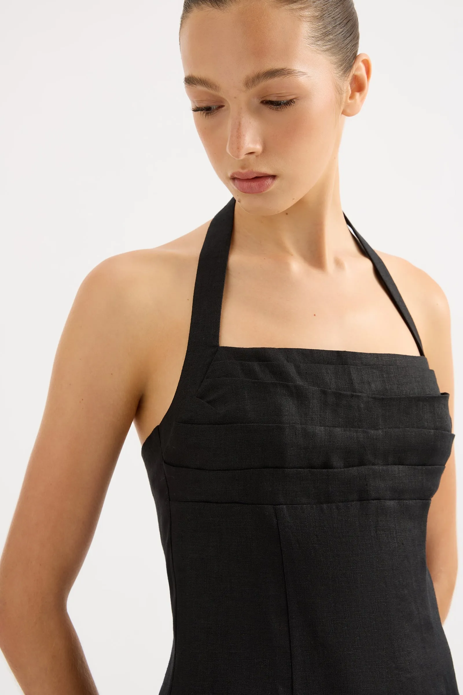 REYES LINEN MINI DRESS