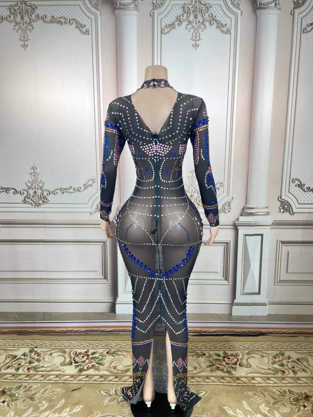 Rhinestone Bodice Mermaid Dress