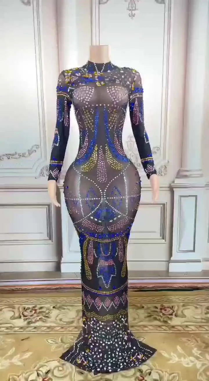 Rhinestone Bodice Mermaid Dress
