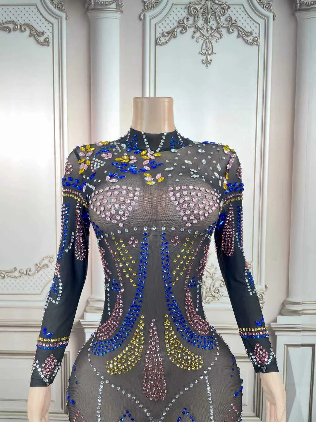 Rhinestone Bodice Mermaid Dress