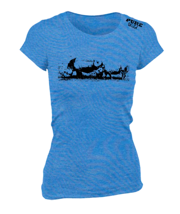Rhino Family T-Shirt For The Ladies