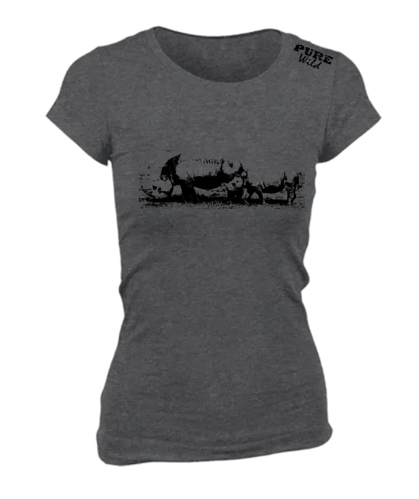 Rhino Family T-Shirt For The Ladies