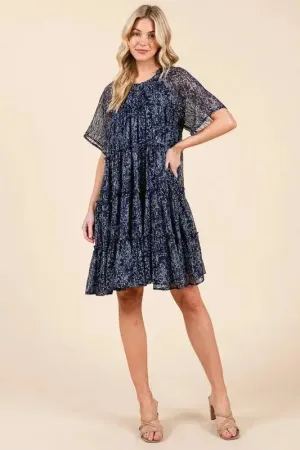 Romantic Ditsy Floral Sheer Ruffle Mini Dress for a Feminine Summer Look