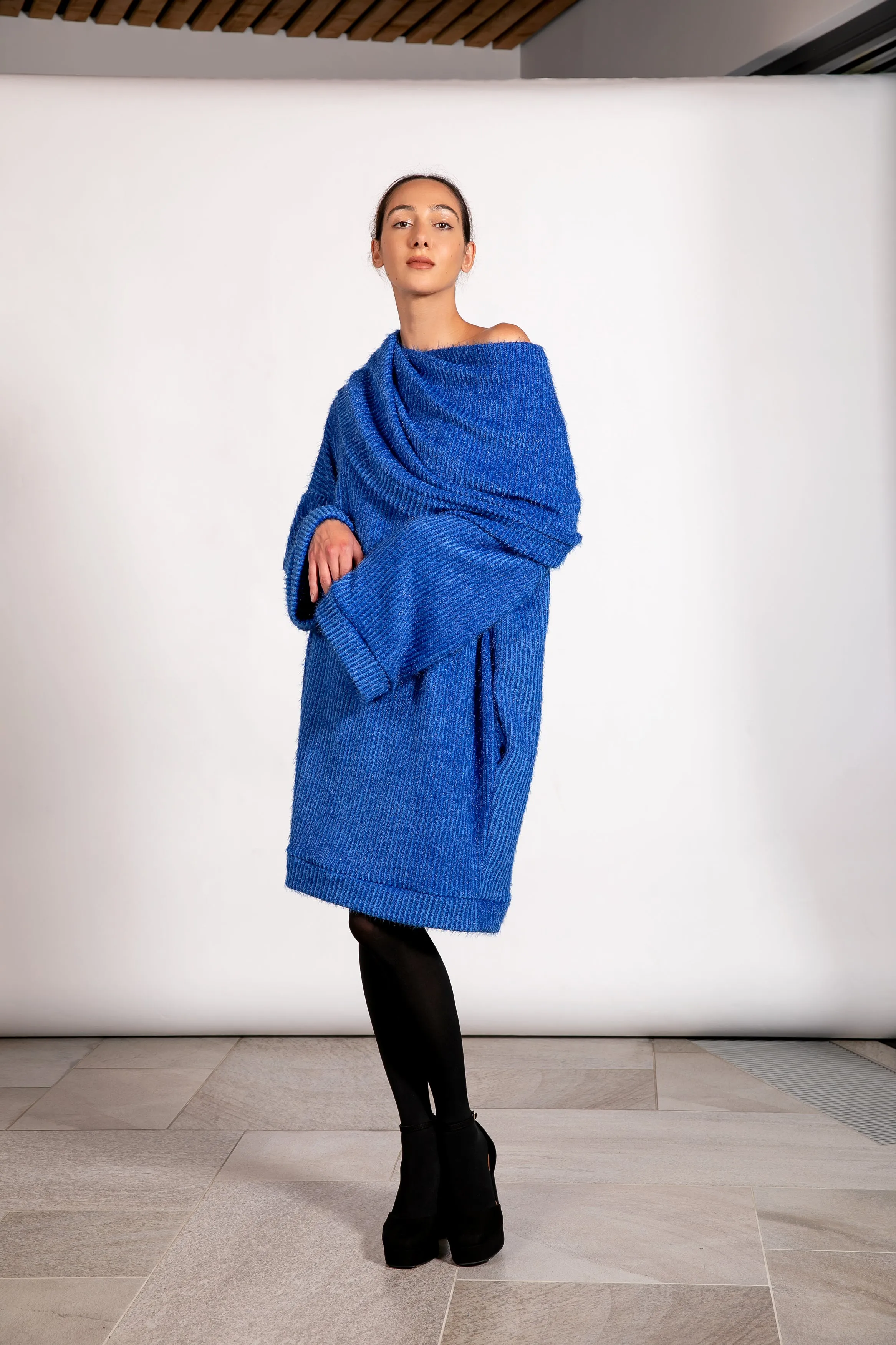 Royal Blue Winter Dress