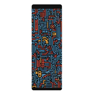Rubber Yoga Mat- Linear Philadelphia Stripes